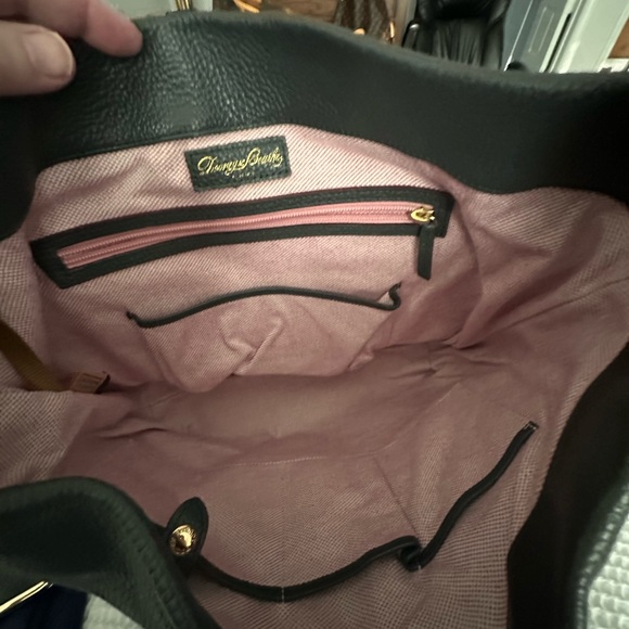 Dooney & Bourke Charcoal Hobo Bag with Gold Accents - Picture 4 of 4